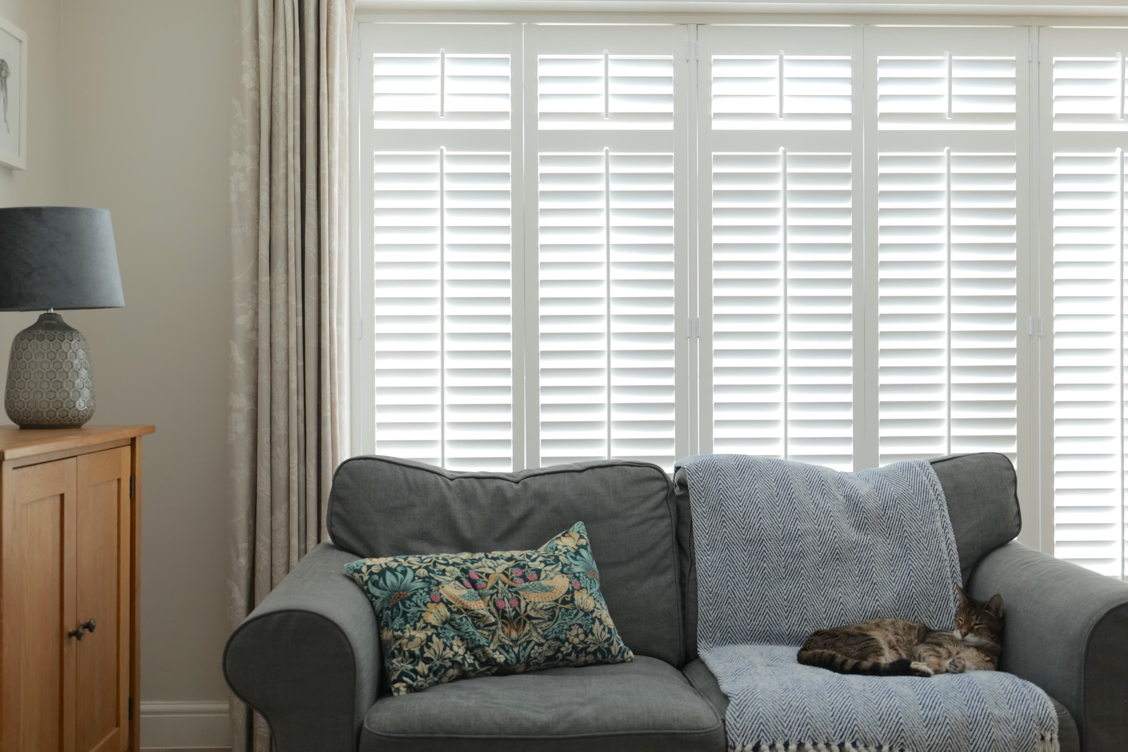 Beautiful window shutters in a lounge