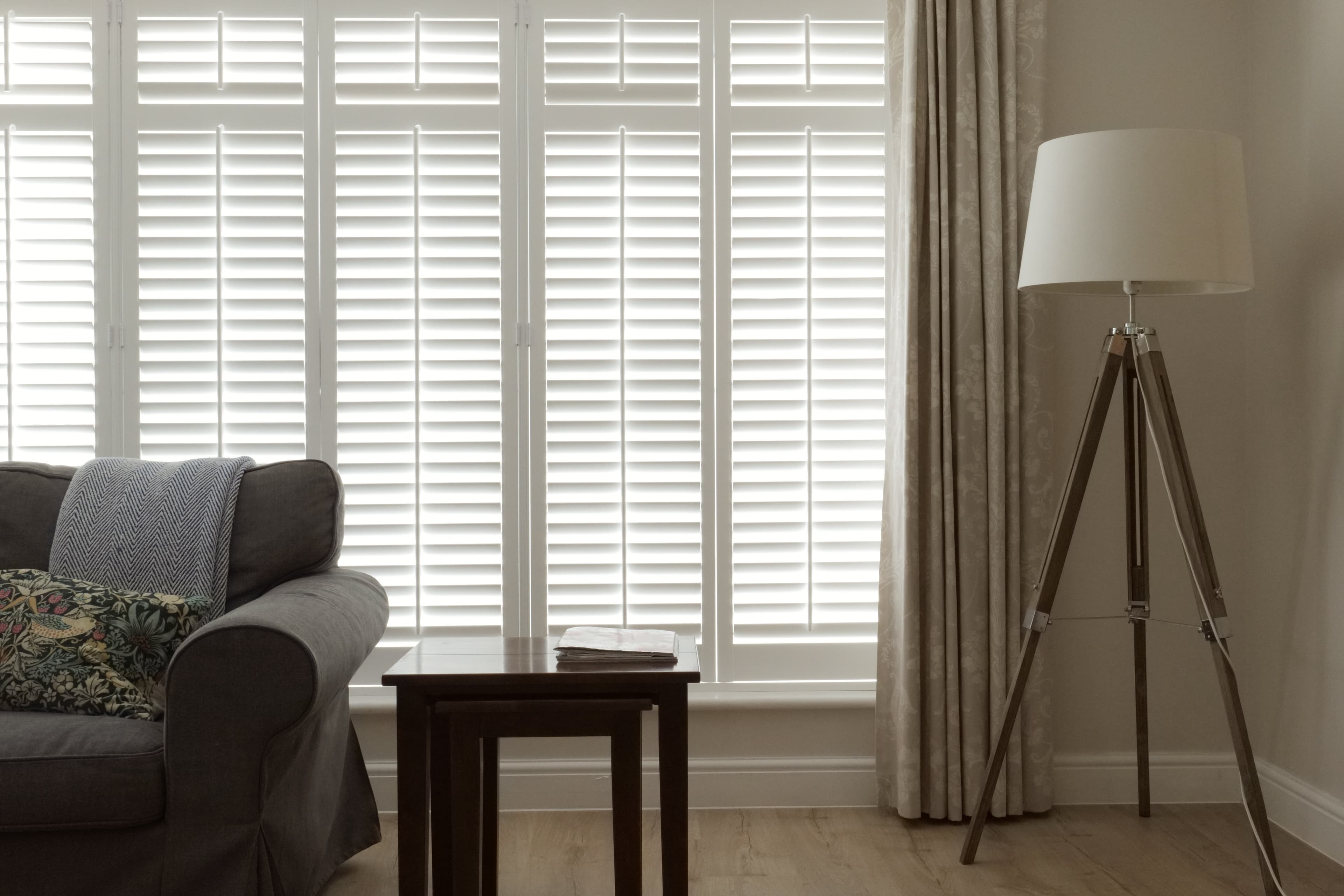 Classic shutters in a lounge window